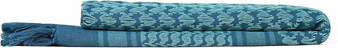 Explore Land Cotton Shemagh Keffiyeh Tactical Desert Scarf Neck Head Wrap with Tassel for Men Women