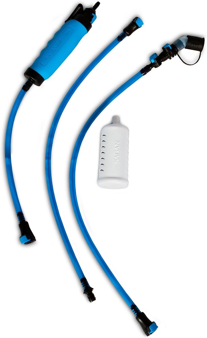 Sagan Life Water Filter Straw, Water Purifier, Ultralight Backpacking Water Filter, Hiking, Camping, Survival, Travel, 2’ Tubing extends to 4’, Purifies 250 Gal