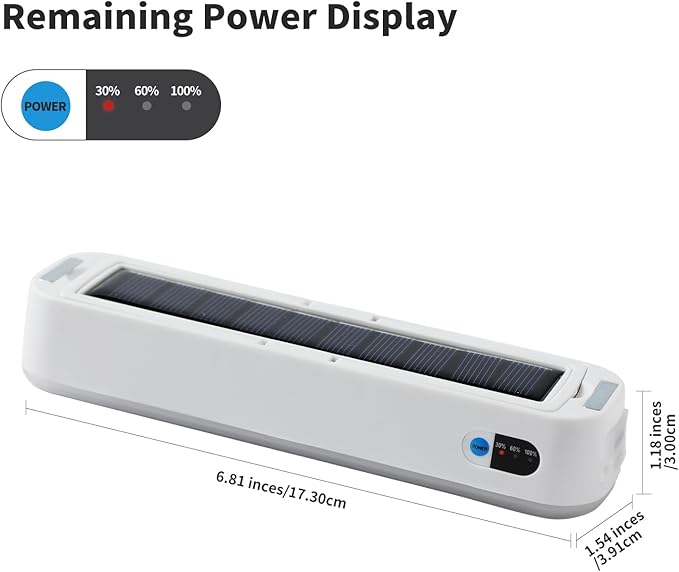 Solar Rechargeable Camping Lantern - 2000 Lumens, 4 Light Modes, Solar & USB Charging (White)