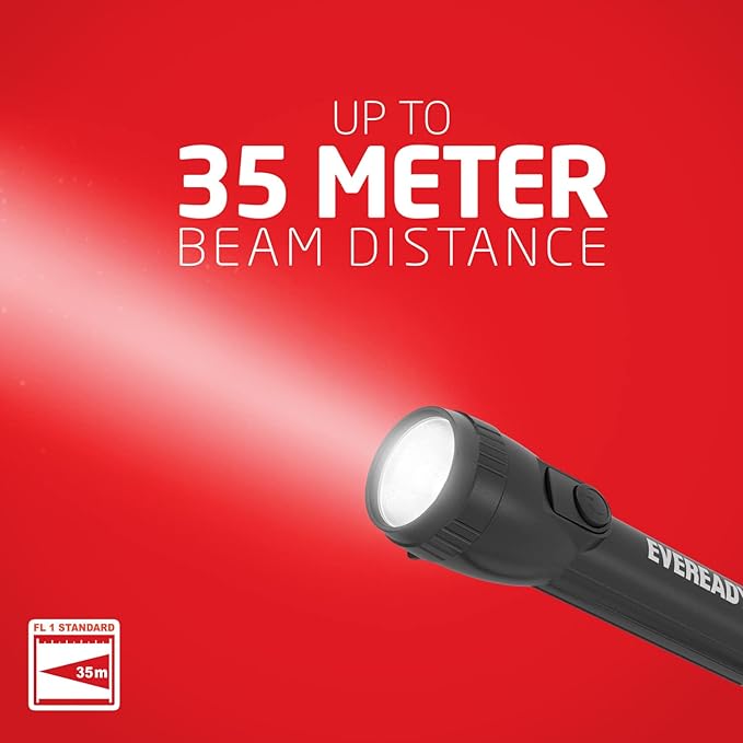Eveready LED Flashlight Bright Reliable Flashlights for General Purpose, Great for Camping, Car, Emergency Storm Power Outage Handheld Flashlight (Batteries Included)