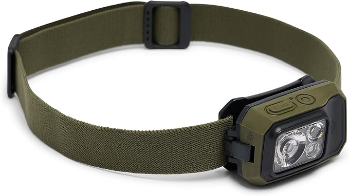 BLACK DIAMOND Storm 450 Headlamp | 450 Lumens Brightness | Waterproof & Dimmable | 3X AAA Battery Operated (Included | Camping, Hiking, Running | Ops Dark Olive
