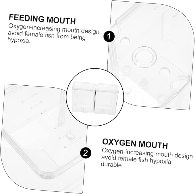 Yardwe Acrylic Betta Fish Breeding Box Incubator Fish Rearing Isolation Tank for Safe Hatching and Enhanced Survival Rate of Fry Acrylic Material Oxygen-Enhancing Design