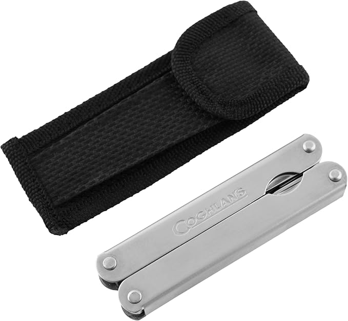 Coghlan's Camper's Multi-Tool - Compact and Durable 10-in-1 Survival Tool for Camping, Hiking, and Outdoor Adventures, Featuring Knife, Can Opener, Awl, File, Saw, Scissors, and More