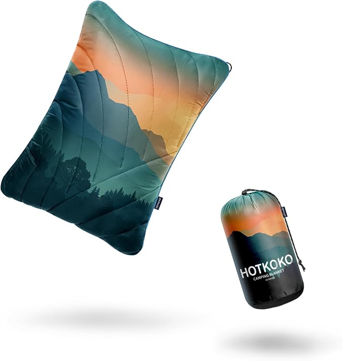 Camping Pillow,Supportive Compressible Travel Pillow Lightweight Camp Pillow with Storage Bag for Camping,Hiking,Backpacking,Airplane