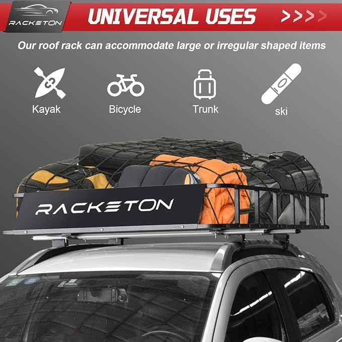 85”x49”x8” Roof Cargo Rack for SUV Car Trucks,Heavy Duty Cargo Basket Anti-Rust Top Luggage Rack