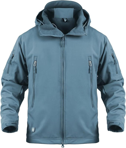 ReFire Gear Men's Army Special Ops Military Tactical Jacket Softshell Fleece Hooded Outdoor Coat