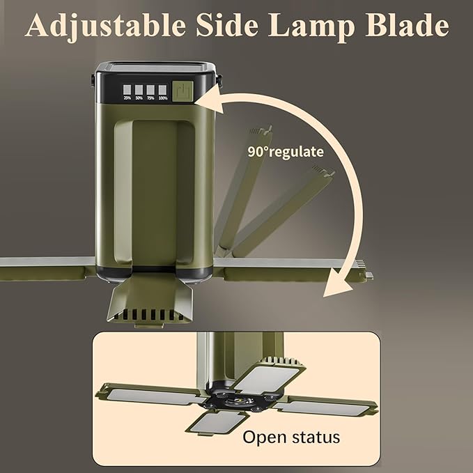 Solar Rechargeable Camping Lantern,6 Modes of Light Adjustment,2000mAh LED IPX4 Waterproof Protable Camping Light,Used for Emergency Lights for Home/Camp/Travle/Outdoor/Fishing/Hunting/Exploring