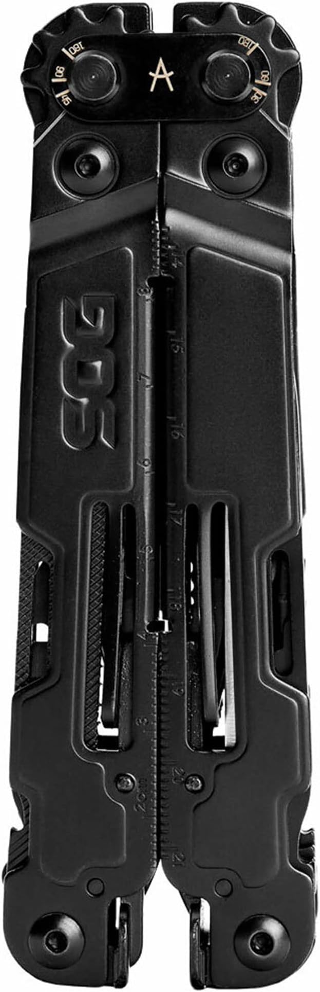 SOG PowerAccess Deluxe All-Around Heavy Duty Stainless Steel Multi-Tool w/Nylon Sheath, Two Knife Blades, Can & Bottle Opener, Black