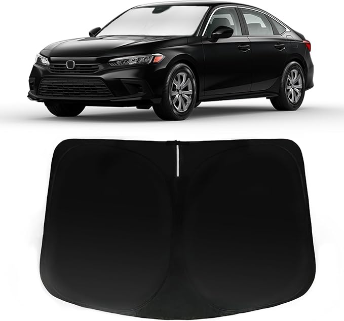 Windshield Sun Shade for Honda Civic 2016-2021, Car Front Window Sunshade with 240T Sun Visor Protector Blocks UV Rays Heat Sun Shield Accessories