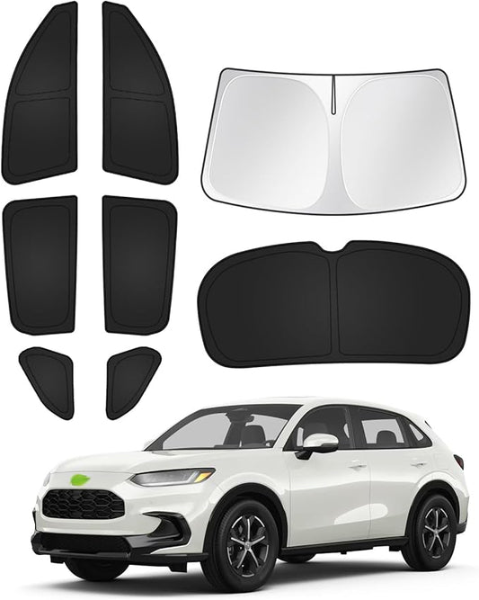 Canvcle Sunshades for Honda HRV 2023-2025 2026 HR-V Accessories Windshield Sun Shade Side Rear Window Shade Cover Sun Visor Shield Privacy Protection Keep Vehicle Cool Black 8PCS