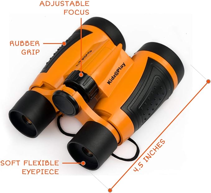 Adventure Kidz - Outdoor Exploration Kit, Children’s Toy Binoculars, Flashlight, Compass, Whistle, Magnifying Glass, Backpack. Great Kids Gift Set for Camping, Hiking, Educational and Pretend Play.