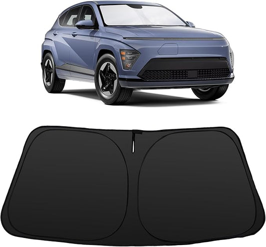 Windshield Sun Shade Accessories Compatible with Kia Seltos 2021 2022 2023-2026 Foldable Sunshade Sun Visor Blocks UV