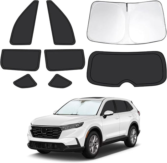 8pcs Car Window Shades for Honda CRV 2023 2024 2025, Full Car Window Covers for Privacy, Sunshades for CRV Front Rear Windshield Side Windows to Block UV and Protect Privacy