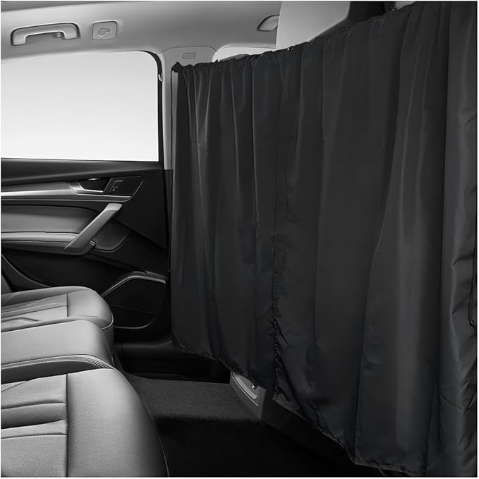 Car Privacy Curtain, Vehicle Privacy Blackout Curtain Sun Shade Cover, Auto Sunshade Screen Cover Blocks Light for Sleeping Camping Fit Sedan SUV Truck, Car Accessories