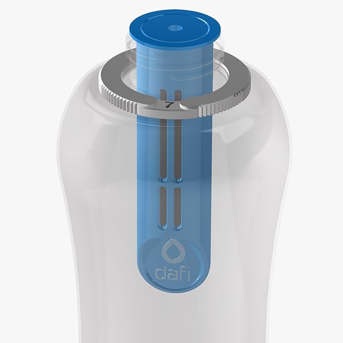 Dafi Sport Water Bottle with Filter Blue | 24 oz | Personal Reusable Water Bottle, Backpacking Filter Replacement, tap Water Straw Purifier, Water for Travel | Made in Europe