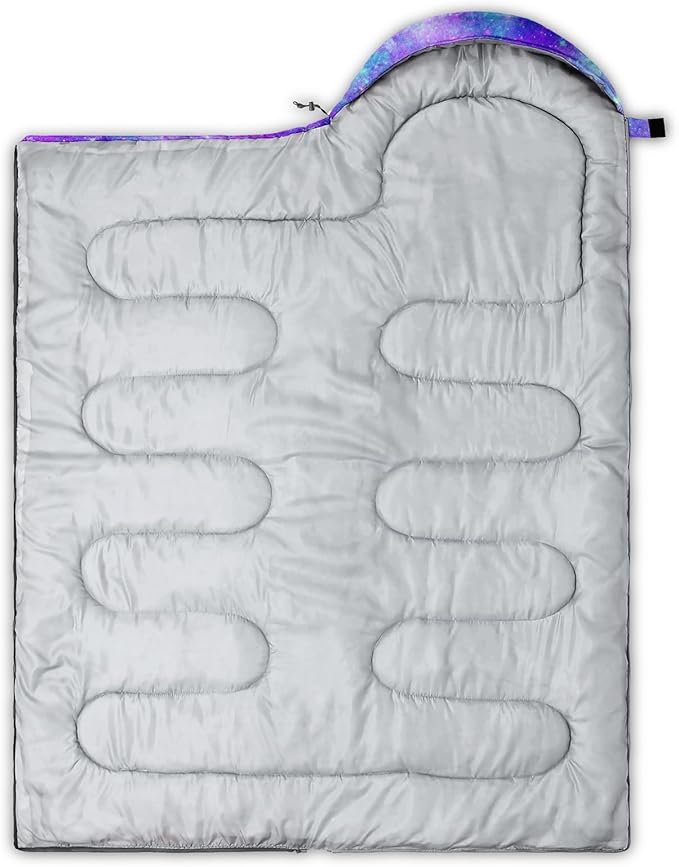 QOOMO Axolotl Cute Camping Sleeping Bags,3 Season Warm & Cool Weather,Lightweight,Waterproof Sleeping Bags for Adults & Kids,Traveling,and Outdoors