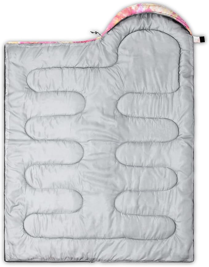QOOMO Axolotl Cute Camping Sleeping Bags,3 Season Warm & Cool Weather,Lightweight,Waterproof Sleeping Bags for Adults & Kids,Traveling,and Outdoors