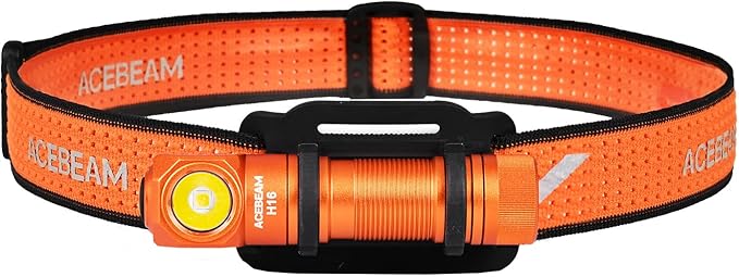 ACEBEAM H16 650 High Lumens Rechargeable Led Headlamp, 90 Degree EDC AA Right Angle Flashlight with Magnetic Base, Pocket Mini Flash Light with Clip, 519A 90+ High CRI Led Head Lamp for Camping, Work