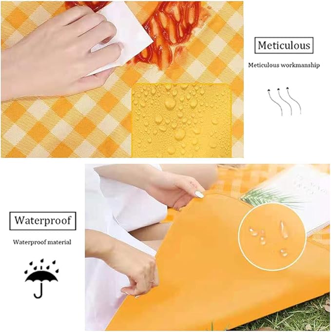 LRUUIDDE Extra Large 80"x 80" Beach Blanket, Outdoor Picnic Blankets, Waterproof Sandproof Portable Blankets, Foldable and Lightweight for Spring Summer Camping, Beach, Park