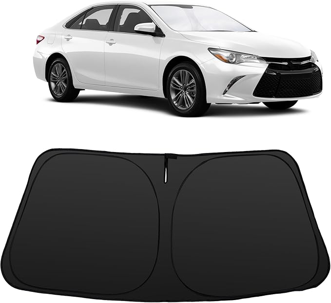 Windshield Sun Shade Accessories Compatible with 2012 2013 2014-2017 Camry for Toyota Foldable Sunshade Sun Visor Blocks UV