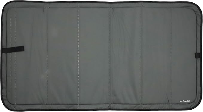 VanEssential AM Auto (AMA) Slider Direct Fit Crew Window Cover Designed for Ford Transit Medium/High Roof Van Year 2015 to Current - Charcoal Gray