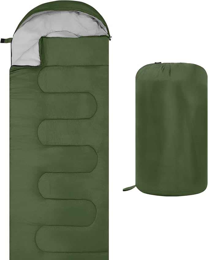 Sleeping Bags, Lightweight Camping Sleeping Bag for Adults, Kids, Hiking, Outdoor, Travel, Cold Weather & Warm