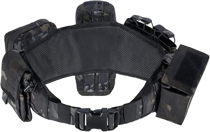 YAKEDA Tactical Battle Belt Duty Belt Law Enforcement Utility Belt Police Belt Set 5 PCS