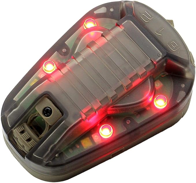 Tactical Helmet Light Signal Light Military IFF Helmet Light Flashlight Survival Signal Light for Outdoor Sports with LED + IR/Strobe
