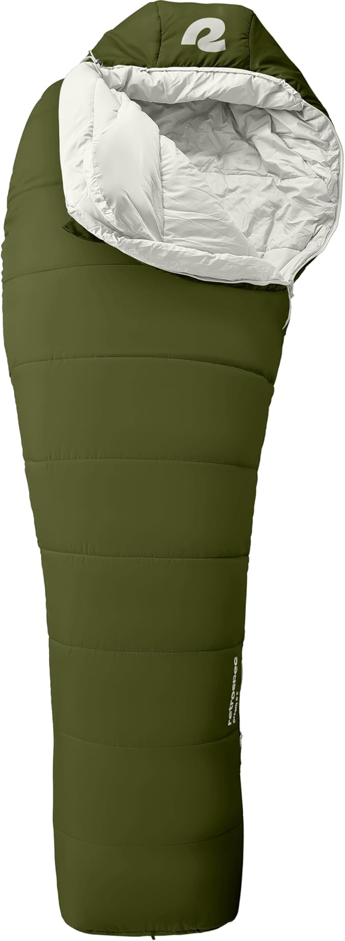 Retrospec Dream Mummy Sleeping Bag - 5, 15, & 30°F Cold Weather Camping & Travel Essential Gear with Water - Resistant Shell & Synthetic Fill - Zippered Pocket & Stuff Sack