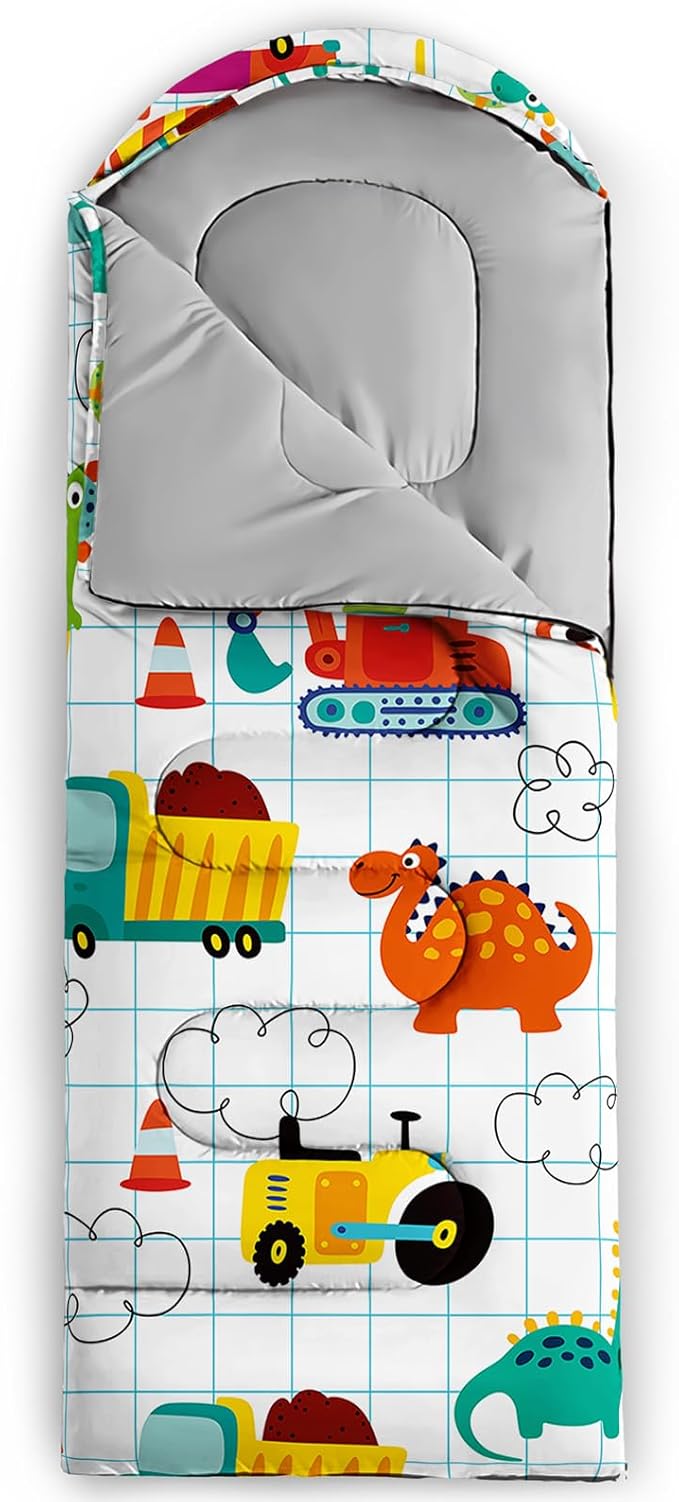 QOOMO Axolotl Cute Camping Sleeping Bags,3 Season Warm & Cool Weather,Lightweight,Waterproof Sleeping Bags for Adults & Kids,Traveling,and Outdoors