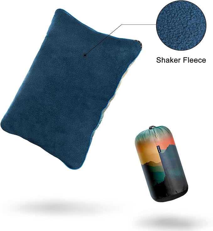 Camping Pillow,Supportive Compressible Travel Pillow Lightweight Camp Pillow with Storage Bag for Camping,Hiking,Backpacking,Airplane