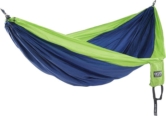 ENO SingleNest Hammock - Lightweight, 1 Person Portable Hammock - for Camping, Hiking, Backpacking, Travel, a Festival, or The Beach - Sapphire/Chartreuse