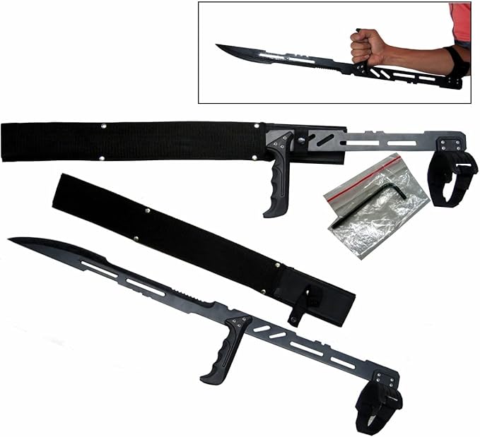 Snake Eye Tactical 27.5 Inches Large Blood Rayne Ninja Fore arm Vampire Zombie Machete Sword Blade