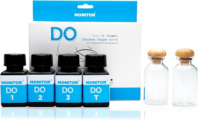 Monitor DISSOLVED Oxygen Test KIT (60 Tests) - Monitor Aquarium and aquaculture Water Quality