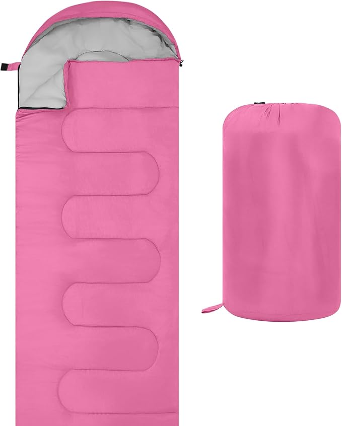 Sleeping Bags, Lightweight Camping Sleeping Bag for Adults, Kids, Hiking, Outdoor, Travel, Cold Weather & Warm