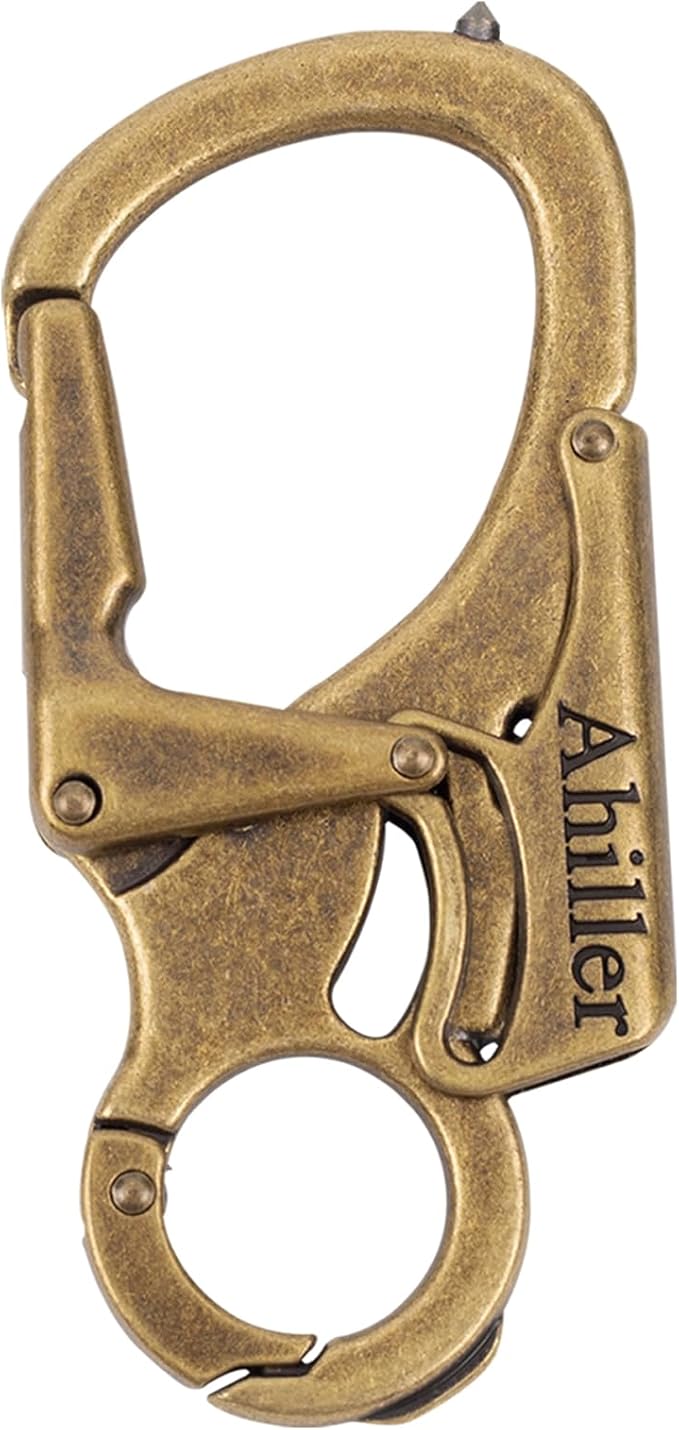 Ahiller Carabiner Keychain Clip, Double Lock Designed - Tungsten Steel Tip, Multifounction Tools for Camping, Hiking, Fishing, Outdoor Survival
