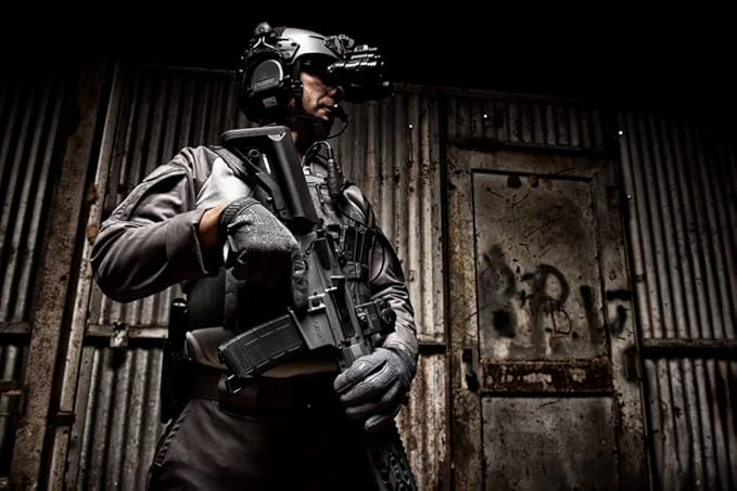 Mechanix Wear: The Original Wolf Grey Tactical Work Gloves with Secure Fit, Flexible Grip for Multi-purpose Use, Durable Touchscreen Safety Gloves for Men (Medium, Wolf Grey)
