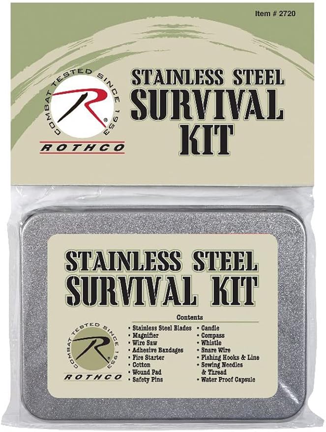 Rothco Survival Fishing Kit - Compact Emergency Camping Supplies for Outdoors Bug Out Bag Gear