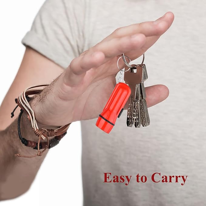 Winbar Mini Flashlight Keychain, 24PCS Bulk Assorted Colors Toy Flashlight for Hiking Camping Party for Kids Night Reading Party Camping Emergency and Hunting