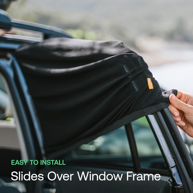 LUNO Medium Car Window Screens (2 Pack) - Universally Compatible with Bronco Sport, Tesla 3, Ford Scape, Subaru Crosstrek, Subaru Outback, Cherokee, VW Tiguan, Toyota Prius & More