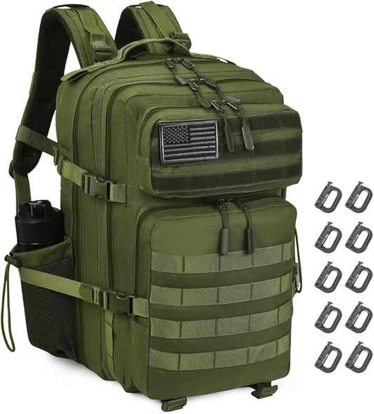 45L Tactical Backpack for Men Women, Military Assault Pack with MOLLE, Large 3 Day Bug Out Bag for Hiking Camping