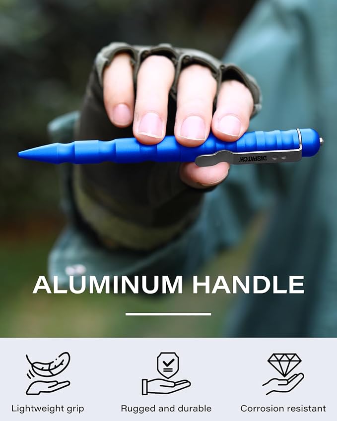 Military Tactical Pen, Professional Self Defense Pen, Emergency Glass Breaker Pen - Tungsten Steel,Multitool EDC Pen for Men & Women, Tactiacl Gear & Gifts,Writing Tool with 1 ink Refill