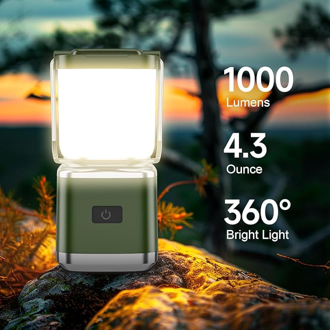 LED Camping Lantern, High Lumens Camping Light Rechargeable with 4 Light Modes, Waterproof, Camping Essentials, Mini Lantern Flashlight for Camping, Hurricane, Emergency, Hiking, Power Outages, 10pc