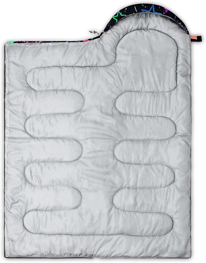 QOOMO Axolotl Cute Camping Sleeping Bags,3 Season Warm & Cool Weather,Lightweight,Waterproof Sleeping Bags for Adults & Kids,Traveling,and Outdoors