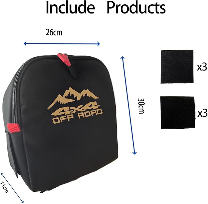 Trunk cubby storage bag Cargo side pocket compatible with Toyota RAV4 2019+ backpack organizer car trunk accessories (4x4Champagne Gold)