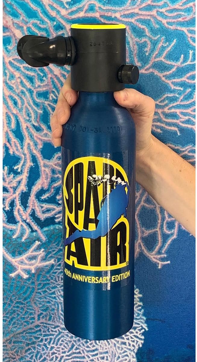 Spare Air Original Mini Scuba Tank - 6 cu ft -Made in USA -DOT Marked Tank with Holster, Leash, Refill Adapter