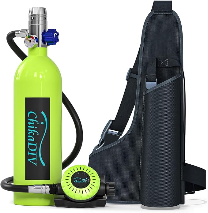 Mini Scuba Tank, 1L Lung Tank Underwater Breathing for Snorkeling & Scuba Diving Tank for Exploration Emergency