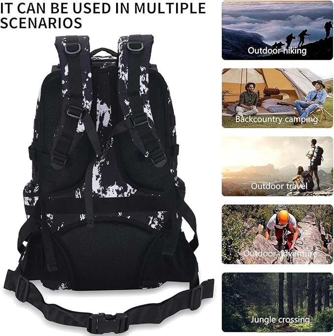 50L Military Tactical Backpack 3 Day Assault Pack Molle Daypack Hiking Backpack for Men and Women