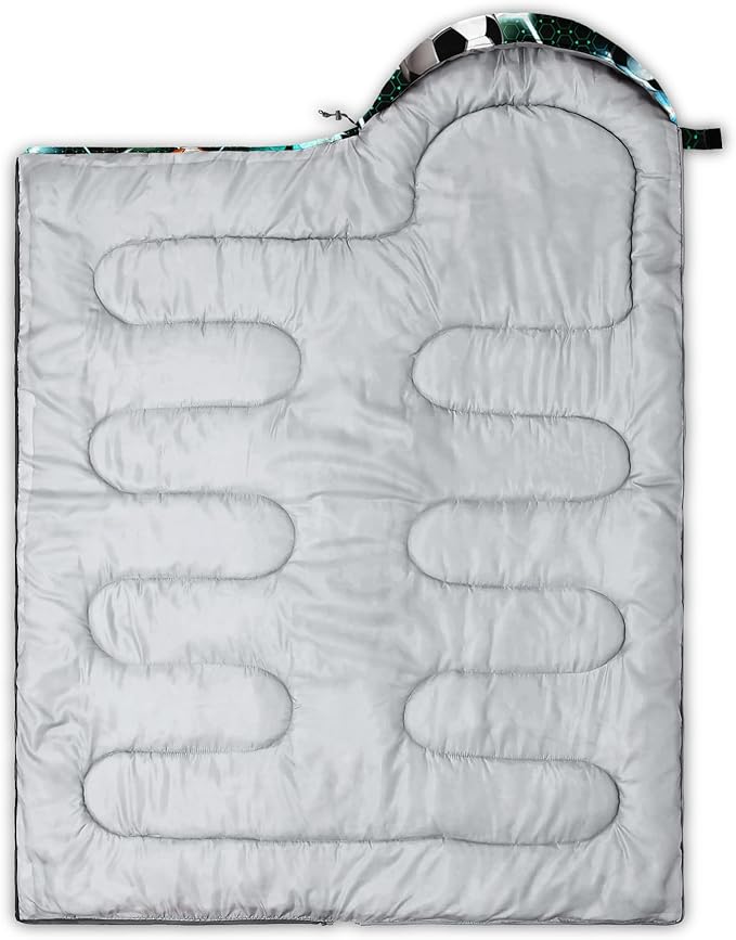 QOOMO Axolotl Cute Camping Sleeping Bags,3 Season Warm & Cool Weather,Lightweight,Waterproof Sleeping Bags for Adults & Kids,Traveling,and Outdoors