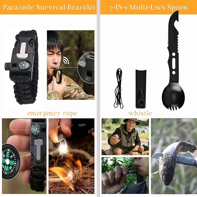 Olipus All in One Survival First Aid Kit IFAK EMT Molle Trauma Pouch Compact Emergency Survival Gear for Home Car Camping Hiking Earthquake
